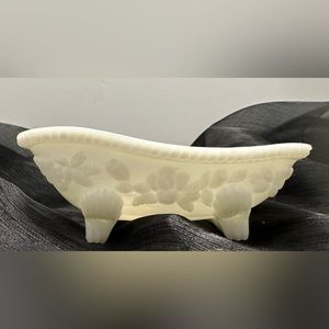 Vintage Avon Clawfoot Bathtub - Milk Glass Trinket Dish